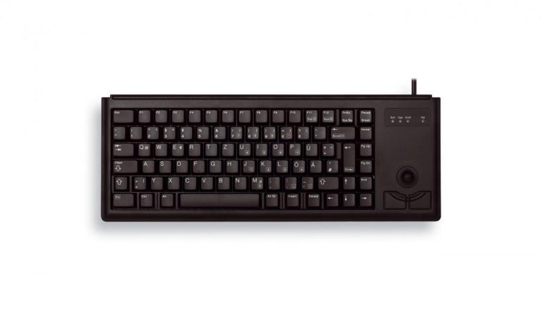 Cherry G84-4400 kabelgebundene Tastatur mit Trackball (USB, schwarz)