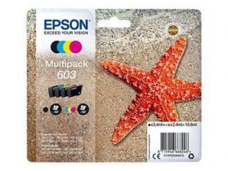 Epson Original 603 4er-Pack Druckerpatronen Schwarz, Gelb, Cyan, Magenta (C13T03U64010)