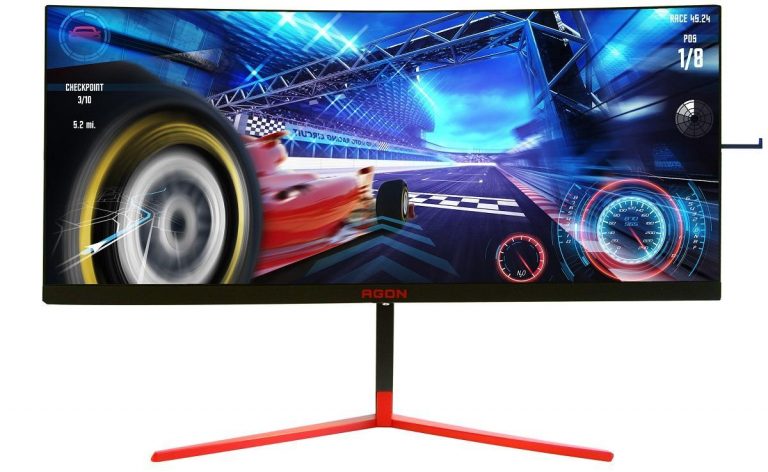 AOC AG353UCG Curved Gaming-Monitor 89 cm 35 Zoll schwarz/rot