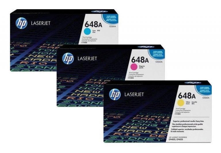 HP Original 648A Toner 3er Set cyan, magenta, gelb 11.000 Seiten