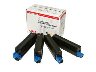 OKI Original Toner MultiPack schwarz cyan magenta gelb 3.000 Seiten (42403006)
