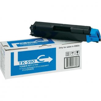 Kyocera Original TK-590C Toner cyan 5.000 Seiten (1T02KVCNL0 ) für ECOSYS M6026cdn/cidn, M6526cdn/cidn, P6026cdn