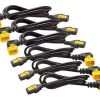 APC AP8704R-WW Stromkabel-Set (je 6), verriegelbar, C13 auf C14 (90 Grad), 1,2 m