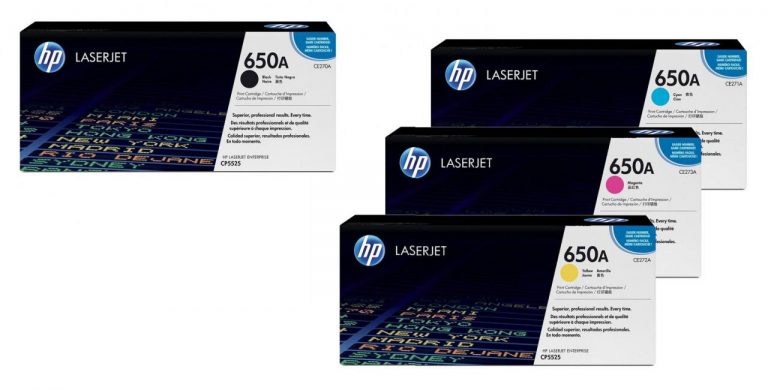 HP Original 650A Toner 4er Set schwarz, cyan, magenta, gelb