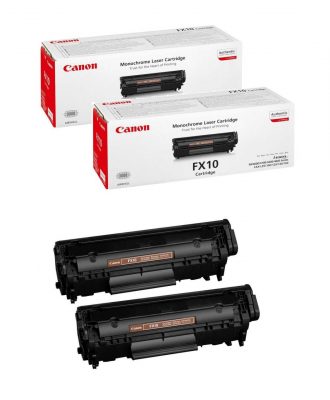 Canon Original Toner FX-10 Doppelpack schwarz (OP0263B002DP)