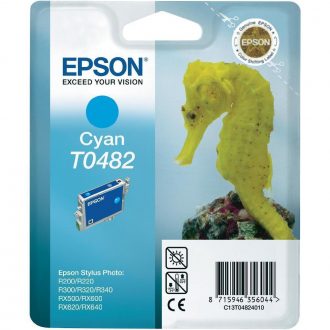 Epson Original T0482 Druckerpatrone cyan 430 Seiten 13ml (C13T04824010)