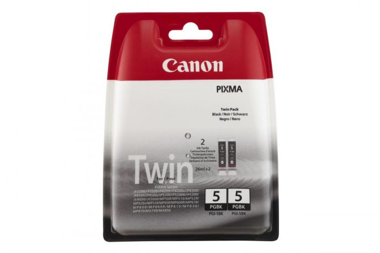 Canon PGI-5 PGBK Original Tintenpatrone Doppelpack schwarz bis zu 800 Seiten 26ml