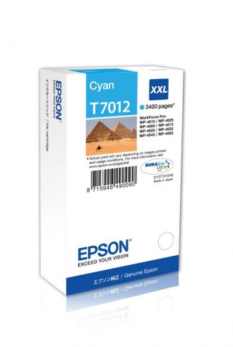 Epson Original T7012 Druckerpatrone cyan 3.400 Seiten 34ml (C13T70124010)
