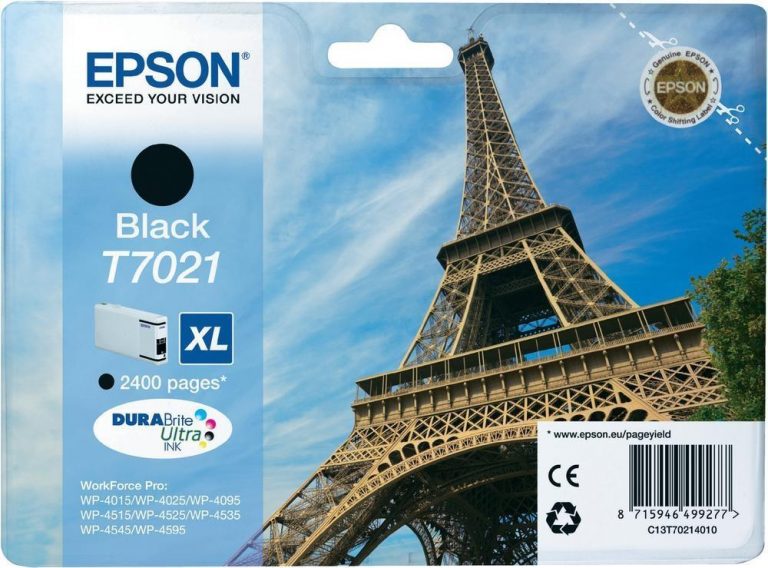 Epson Original T7021XL Druckerpatrone schwarz 2.400 Seiten 45ml (C13T70214010)