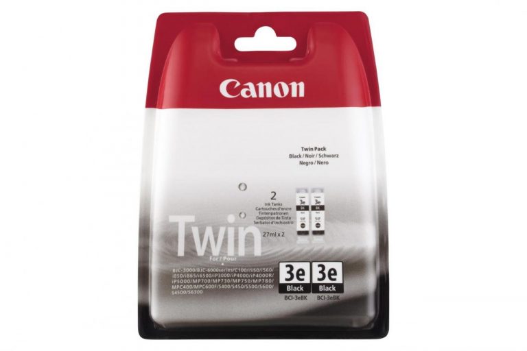 Canon Original Druckerpatronen BCI-3eBK Doppelpack schwarz 500 Seiten 27ml (4479A028)