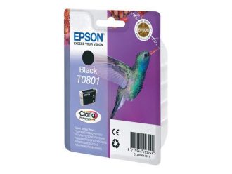 Epson Original T0801 Druckerpatrone schwarz Blister 330 Seiten 7ml (C13T08014011)