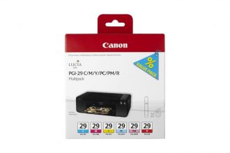Canon Original Druckerpatronen PGI-29 Multipack cyan, magenta, gelb, cyan hell, magenta hell, rot 36ml (4873B005)