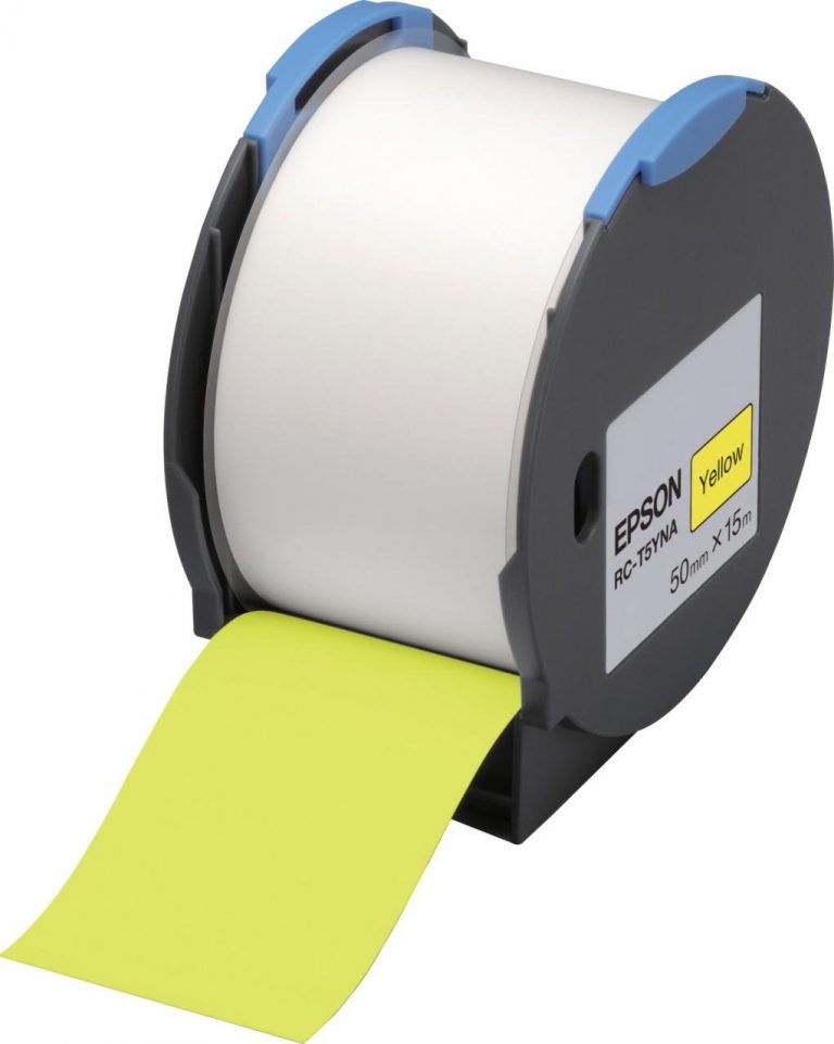 Epson Selbstklebendes Polyolefin-Plastikband gelb RC-T5YNA (5 cm x 15 m) für LabelWorks Pro100
