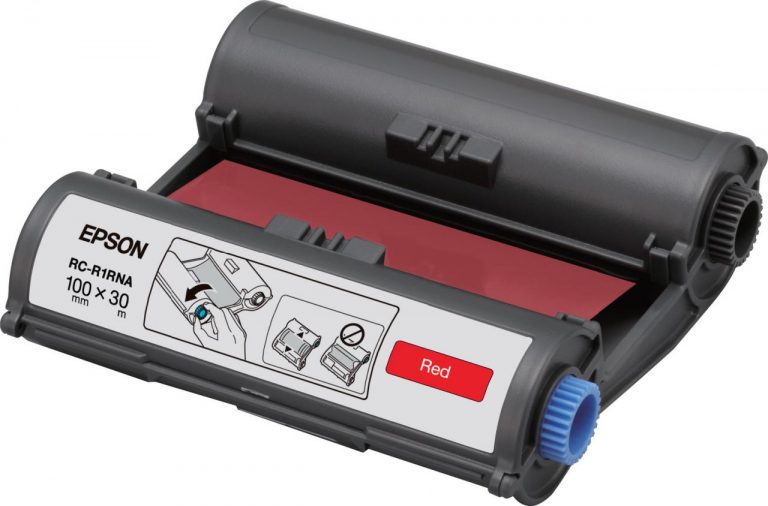 Epson Farbband rot RC-R1RNA (10 cm x 30 m) für LabelWorks Pro100