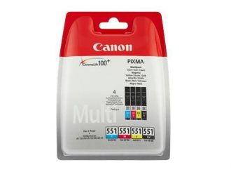 Canon Original Druckerpatronen CLI-551 Multipack schwarz, cyan, magenta, gelb 7ml (6509B009)