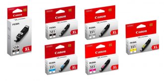 Canon Original PGI-550PGBK+ CLI-551 XL Druckerpatronen Multipack 6er-Set