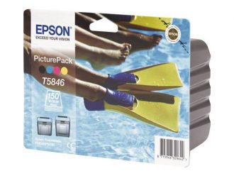 Epson Original Druckerpatronen T5846 MultiPack schwarz cyan magenta gelb 40ml (C13T58464010)