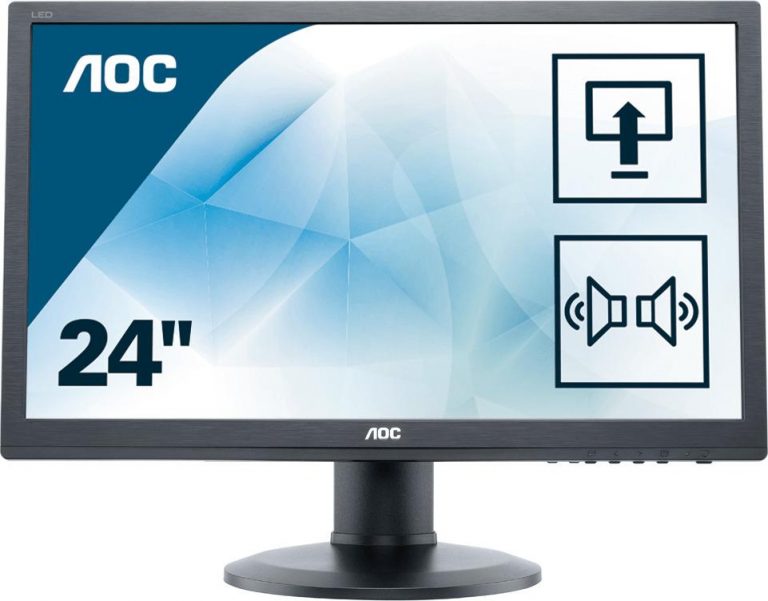 AOC Monitor E2460PDA LCD-Display 61,0 cm (24") schwarz