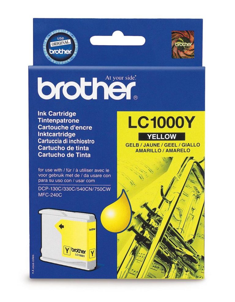 Brother Original LC1000Y Druckerpatrone gelb 400 Seiten (LC-1000Y)