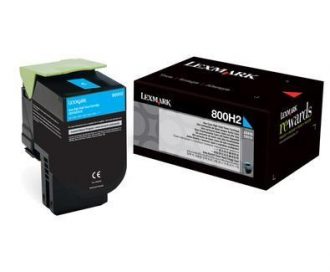 Lexmark Original 800H2 Toner cyan 3.000 Seiten (80C0H20) fürCX410de/dte/e