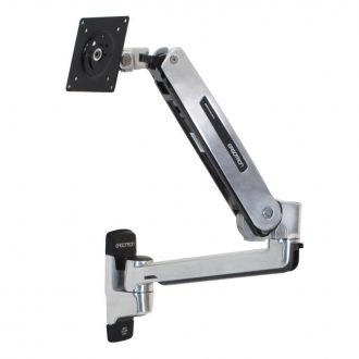 Ergotron LX HD Sitz-Steh-Wandmontage Monitorarm für einen Monitor bis 106,68 cm 42 Zoll Aluminium