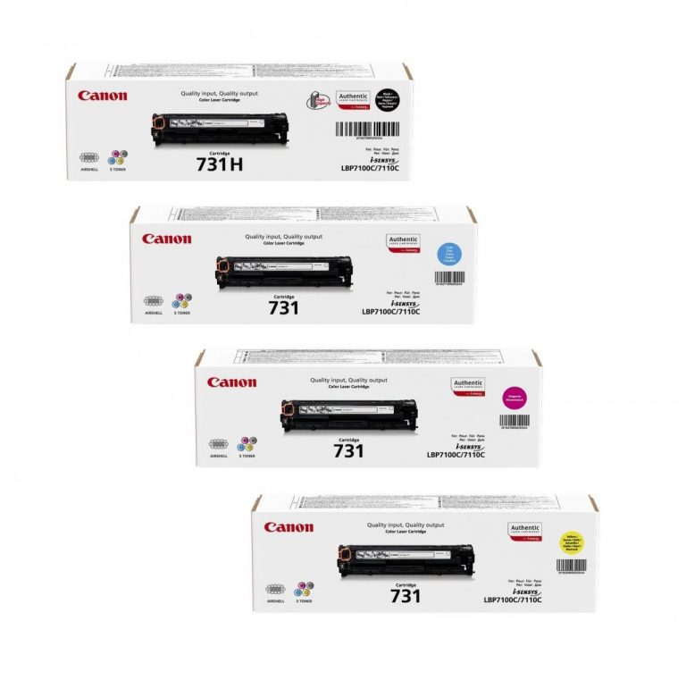 Canon Original Toner 731H-Serie 4er-Set schwarz, cyan, magenta, gelb hohe Kapazität (OP6273B002)