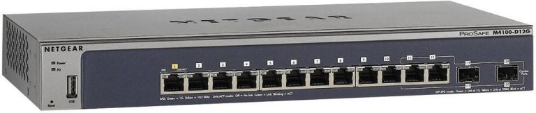 Netgear M4100-D12G (GSM5212) 12-Port Gigabit Managed Switch mit 2 SFP Slots