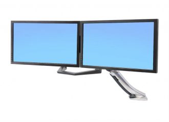 Ergotron Dual Erweiterungskit mit Handgriff für zwei Monitore bis 60,96 cm 24 Zoll kompatibel mit LX-Halterungen schwarz