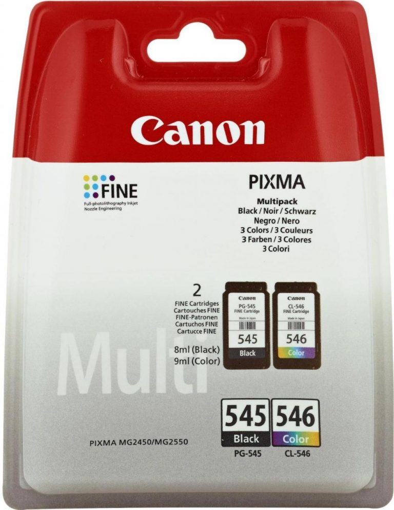 Canon Original Druckerpatronen PG-545/ CL-546 Multipack schwarz, cyan, magenta, gelb (8287B005)