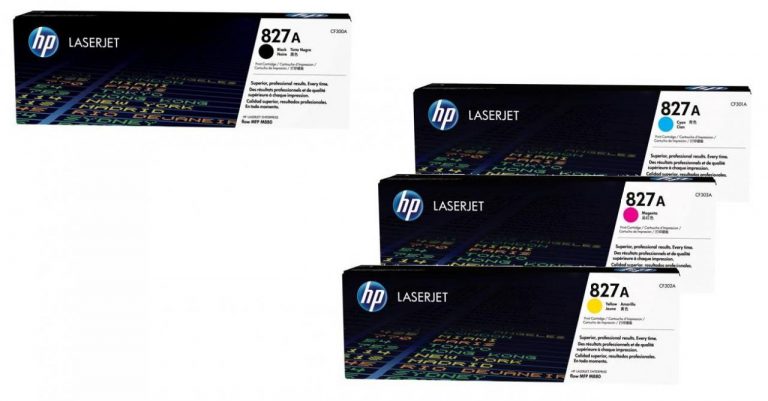 HP Original 827A Toner 4er Set schwarz, cyan, magenta, gelb