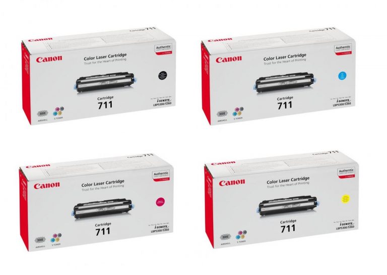 Canon Original Toner 711 4er-Set schwarz, cyan, magenta, gelb (OP1660B002)