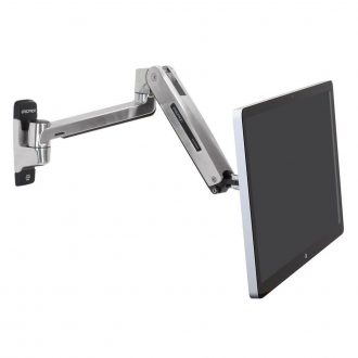 Ergotron LX HD Sitz-Steh-Wandmontage-LCD-Arm für einen Monitor bis 116,84 cm 46 Zoll Aluminium