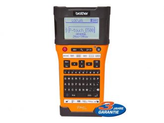 Brother P-touch E500VP Beschriftungsgerät (180dpi, 3,5/6/9/12/18/24 mm TZe, 5,8/8,8/11,7/17,7/23,6 mm HSe)(PTE500VPG1)