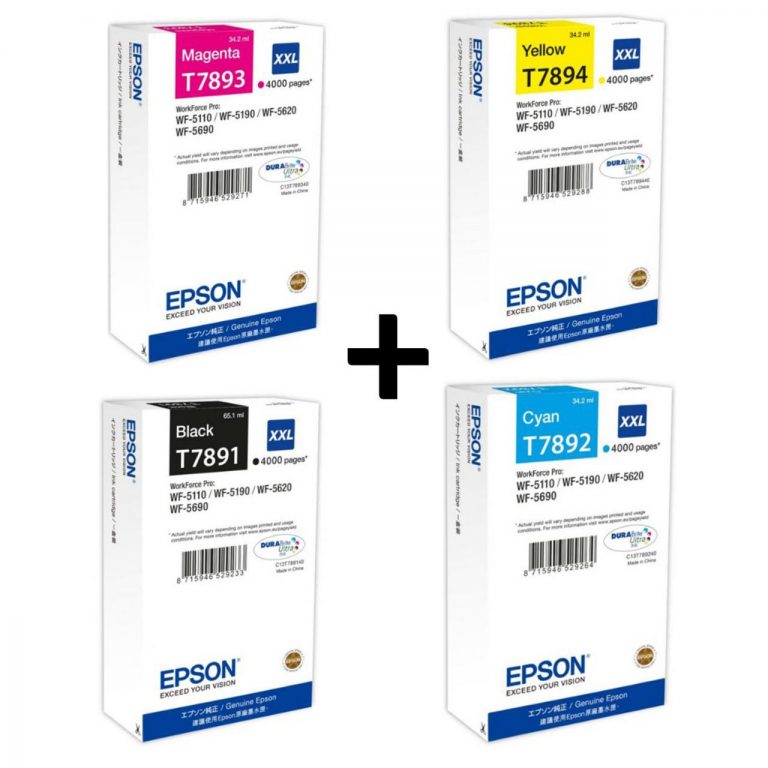 Epson Original 79XXL Tinten 4er-Pack - schwarz, cyan, magenta, gelb - 4.000 Seiten