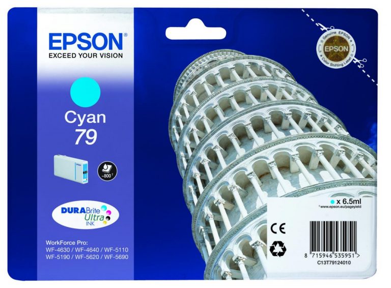 Epson Original 79 Druckerpatrone cyan 800 Seiten 6,5ml (C13T79124010)
