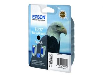 Epson Original T007 Druckerpatronen Doppelpack schwarz 540 Seiten 16ml (C13T00740210B)