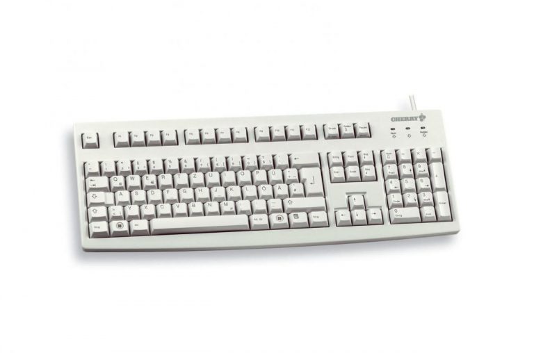 Cherry G83-6105 kabelgebundene Tastatur, hellgrau