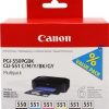 Canon Original Druckerpatronen PGI-550/ CLI-551 Multipack pigmentschwarz, cyan, magenta, gelb, schwarz, grau (6496B005)