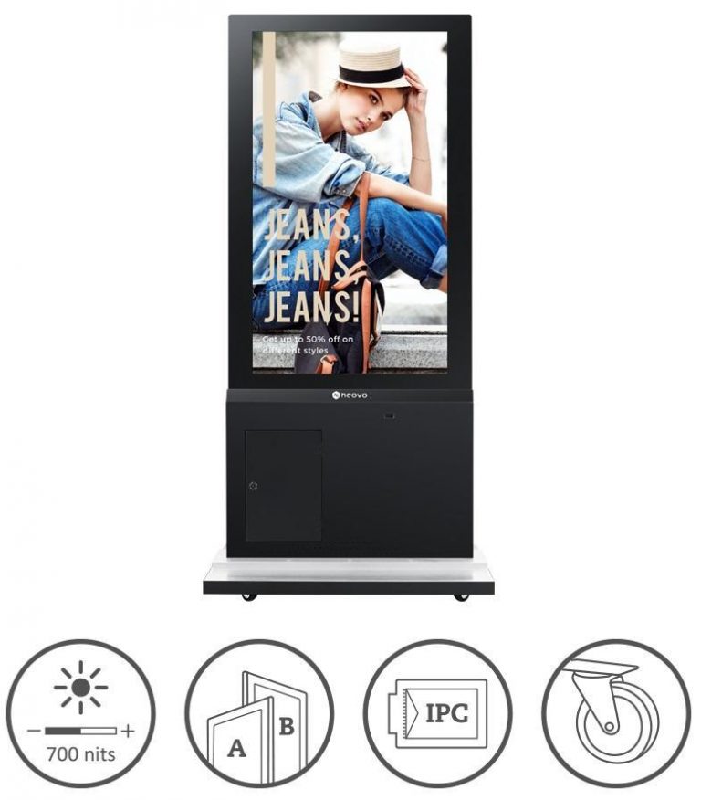 AG Neovo Digital Signage DF-55 Doppelseitiges LED-Display 139,7 cm (54,6") schwarz