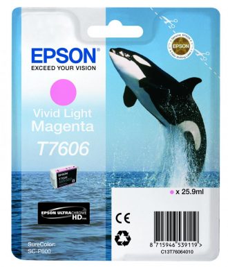 Epson Original T7606 Druckerpatrone Vivid Light Magenta 2.80 0 Seiten 25,9ml (C13T76064010)