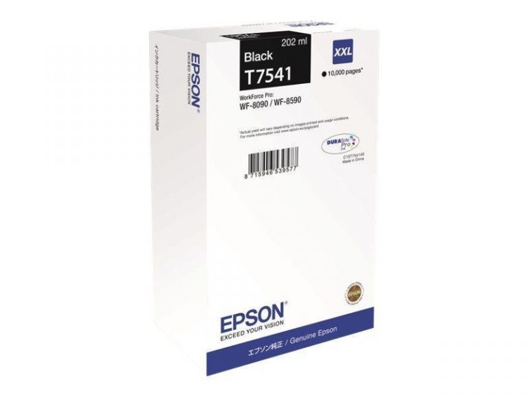 EPSON Original Patronen T7541 für WF-8xxx Series Ink XXL Black 10.000 Seiten (C13T754140)