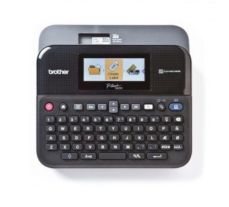 Brother P-touch D600VP Beschriftungsgerät (Farbdisplay, Thermotransfer, 180x360dpi, bis zu 30mm/Sek., USB) (PTD600VPZG1)