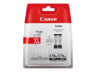 Canon Original Druckerpatronen PGI-570PGBK XL Doppelpack schwarz 500 Seiten 22ml (0318C007)