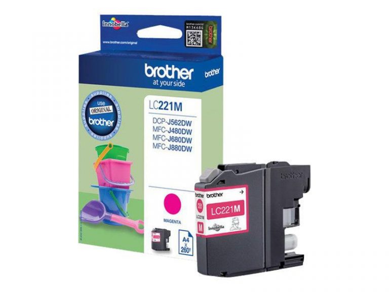 Brother Original LC221M Druckerpatrone Magenta 260 Seiten (LC221M)