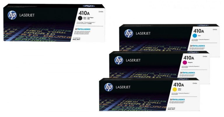 HP Original 410A Toner 4er Set schwarz, cyan, magenta, gelb