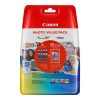 Canon Original Value-Pack Druckerpatronen CLI-526 schwarz, cyan, magenta, gelb + 50 Blatt Fotopapier PP-201 (4540B017)