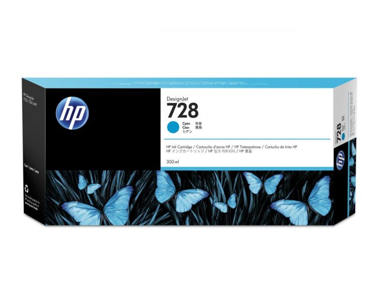 HP Original 728 Druckerpatrone cyan 300ml (F9K17A)