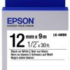 Epson Etikettenkassette LK-4WBN - Standard - schwarz auf weiß - 12mmx9m