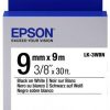 Epson Etikettenkassette LK-3WBN - Standard - schwarz auf weiß - 9mmx9m