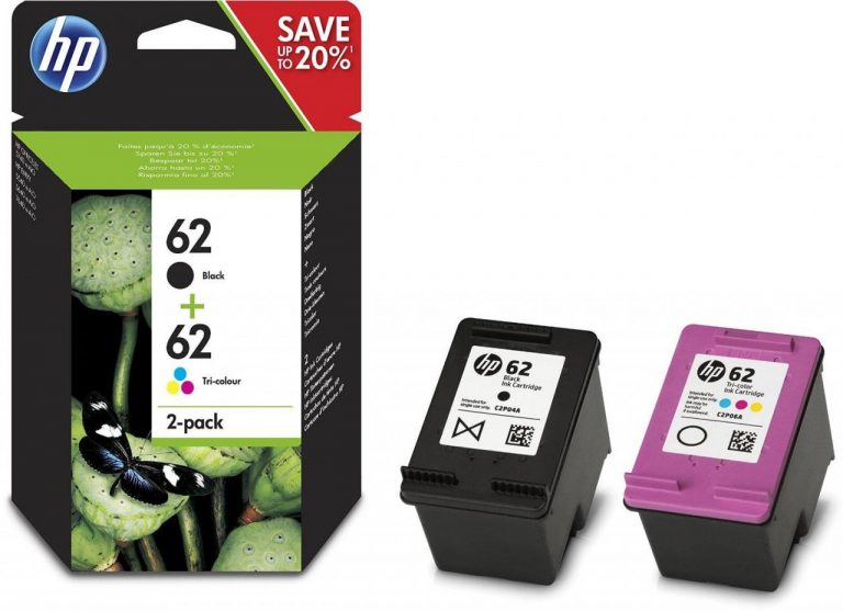 HP Original 62 Druckerpatronen 2-Pack schwarz, cyan, magenta, gelb (N9J71AE)